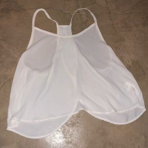 Sheer white crop top
